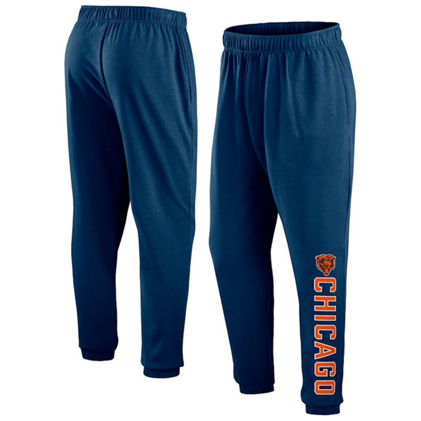 Men's Navy Chicago Bears Blue Chop Block Fleece Sweatpants